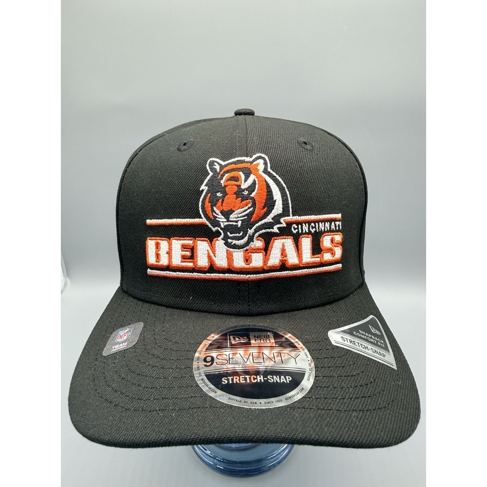 New Era 9SEVENTY Snapback Hat Cincinnati Bengals Black/Orange Logo Adjustable
